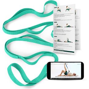Trideer Stretching Strap Yoga Strap Yoga Band for Physical Therapy, 10 Loop Non-Elastic Yoga Straps for Stretching, Pilates, Exercise & Dancing, Stretch Band with Aesthetic Packaging for Women & Men in Kuwait