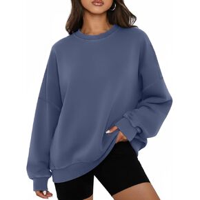 سويت شيرت نسائي كبير الحجم بياقة دائرية وكتف مكشوف وكتف مكشوف وقميص عادي موضة خريف 2024 in Kuwait