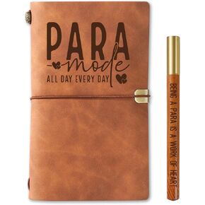 InnoBeta Paraprofessional Appreciation Gifts, Paraprofessional Journal & Pen Leather with Faith Message Refillable Notebook, Travel Diary, 7.8x5 Inches - Mode in Kuwait