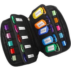 USB Flash Drive Case - Vellgo Soft Material Thumb Drive case Holder Organizer, Portable Electronic Accessories Bag for USB Memory Stick with 10 Slots in Kuwait