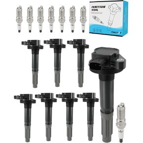 Set of 8 UF622 Ignition Coil Pack & Iridium Spark Plugs (5.0L V8 Only) 2011-2015 For Ford F150 Mustang Lobo,Replace # SP548 BR3Z-12029A 5C1859 B181HE DG542 52-2197 GN10420 C1802 in Kuwait