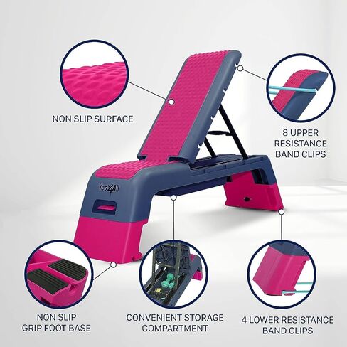 Yes4All Fitness Aerobic Step Platform/Aerobic Deck - Blue Grey in Saudi Arabia