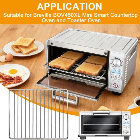 Smart Oven Rack for Breville Oven BOV900BSS, 16.5''*12.2'' Stainless Steel Air Fryer Accessories Replacement Parts Grill Rack Baking Tray，Dishwasher safe in Kuwait