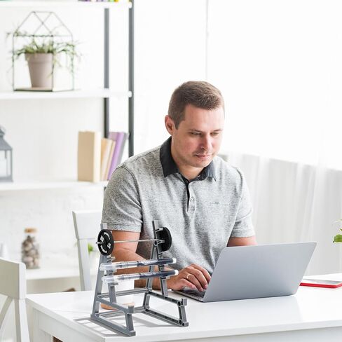 Squat Rack Pen Holder for Desk, Fun Desktop Accessories for Office, Barbell Gym Themed, Mini Pen Organizer Unique for All Fitness Enthusiasts and Weightlifting Fans Pencil Holders for Funny Gift in Saudi Arabia