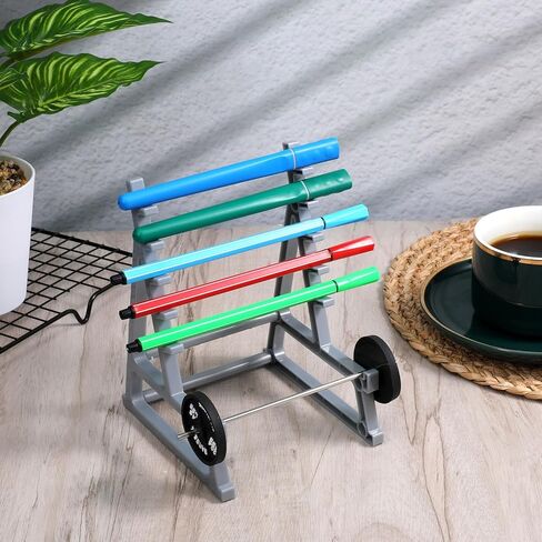 Squat Rack Pen Holder for Desk, Fun Desktop Accessories for Office, Barbell Gym Themed, Mini Pen Organizer Unique for All Fitness Enthusiasts and Weightlifting Fans Pencil Holders for Funny Gift in Saudi Arabia