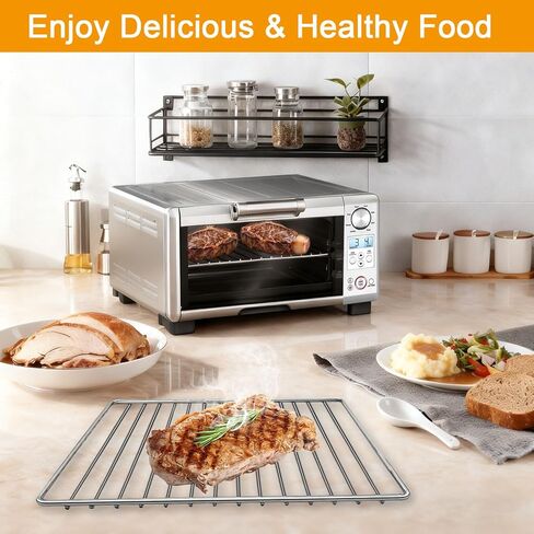 Smart Oven Rack for Breville Oven BOV900BSS, 16.5''*12.2'' Stainless Steel Air Fryer Accessories Replacement Parts Grill Rack Baking Tray，Dishwasher safe in Kuwait