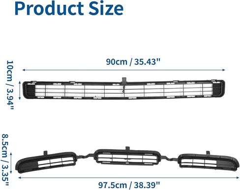 X AUTOHAUX No.5310142150 Front Lower Hood Bumper Grille Grill for Toyota RAV4 2006-2008 Front Lower Bumper Kidney Grille Grill Black 2 Pcs in Saudi Arabia