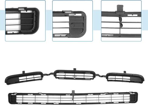 X AUTOHAUX No.5310142150 Front Lower Hood Bumper Grille Grill for Toyota RAV4 2006-2008 Front Lower Bumper Kidney Grille Grill Black 2 Pcs in Saudi Arabia