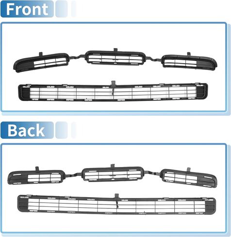 X AUTOHAUX No.5310142150 Front Lower Hood Bumper Grille Grill for Toyota RAV4 2006-2008 Front Lower Bumper Kidney Grille Grill Black 2 Pcs in Saudi Arabia
