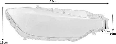 غطاء المصباح الأيسر/الأيمن متوافق مع BMW 3 Series F30 F31 F35 320 328 2013-2015 غطاء شفاف للمصابيح الأمامية الأمامية غطاء للعدسات (يسار) in Saudi Arabia