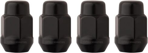 DPAccessories Black M12x1.50 Lug Nuts - Closed End Bulge Acorn - 21mm (13/16") Hex - 1.4" Tall - Set of 20 - LCB3C6HE2BK04020 in Saudi Arabia