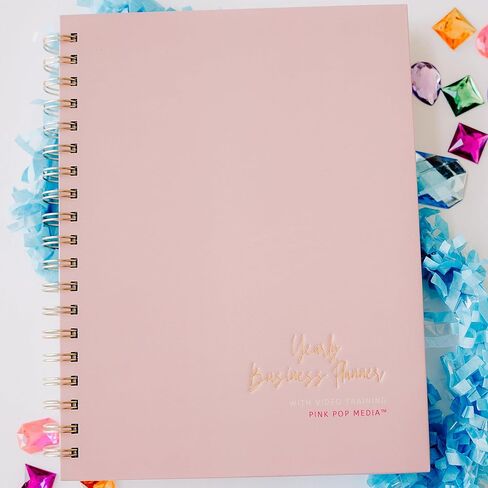 Yearly Business Planner for Female Entrepreneurs – Digital Goal, Blog, Social & Content Calendar Organizer + Audio Training System in Saudi Arabia