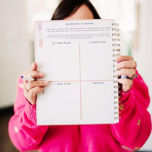 Yearly Business Planner for Female Entrepreneurs – Digital Goal, Blog, Social & Content Calendar Organizer + Audio Training System in Saudi Arabia