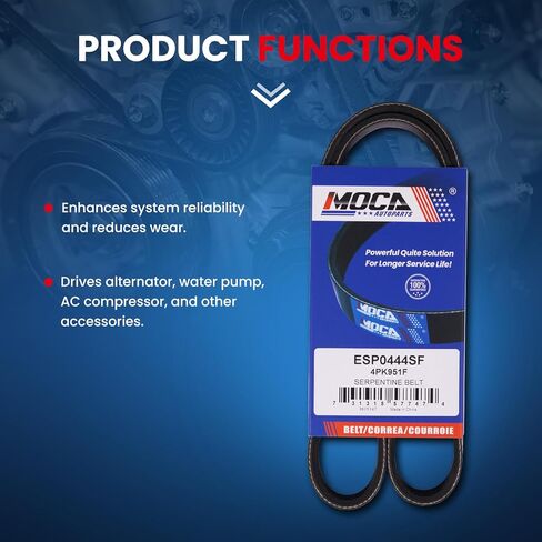 MOCA Accessory Drive Belt 4PK951F Fits for 2007-2015 for Ford Edge, 2007-2010 for Lincoln MKX 3.5L, 2011-2015 for Lincoln MKX 3.7L, 2007-2012 for Lincoln MKZ 3.5L in Saudi Arabia
