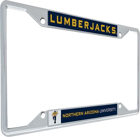 إطار لوحة ترخيص معدني من Desert Cactus Northern Arizona University NAU Lumberjacks للجزء الأمامي أو الخلفي من السيارة مرخص رسميًا (التميمة) in Saudi Arabia