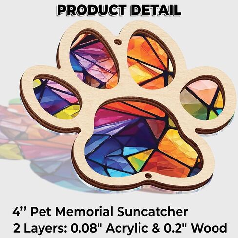 6'' Golden Doodle Dog Memorial Suncatcher Personalized Name Dog Breed Pet Ornament Window Car Hanging Sympathy Gift for Loss of Pet Passed Away Remembrance Gift for Dog Lovers SCD-B11-6-08 in Saudi Arabia