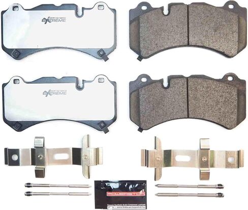 وسائد فرامل أمامية PowerStop لسيارة Cadillac CT4 2022، شيفروليه كورفيت 2023-24 - Z26 Extreme Performance تركيبة جديدة من ألياف الكربون مع أجزاء صلبة، Z26-2444 in Saudi Arabia
