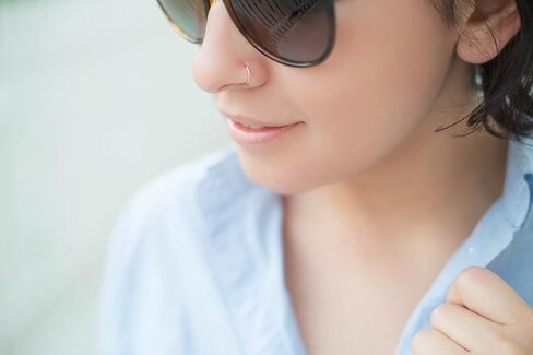 Delicate 24 g Silver Thin Nose Ring - 24 Gauge Hoop - 24g 7mm - 9mm Inner Diameter Slightly Adjustable in Saudi Arabia