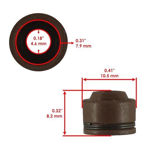 Caltric 2X Valve Stem Seal Compatible with Honda CRF70F 2004-2009 2011-2012 in Saudi Arabia