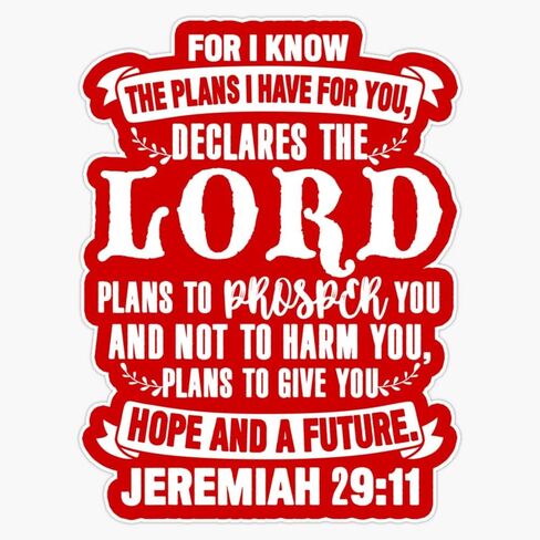 MAGNET Jeremiah 29:11 ملصق مغناطيسي من الفينيل مقاس 5 بوصات in Kuwait