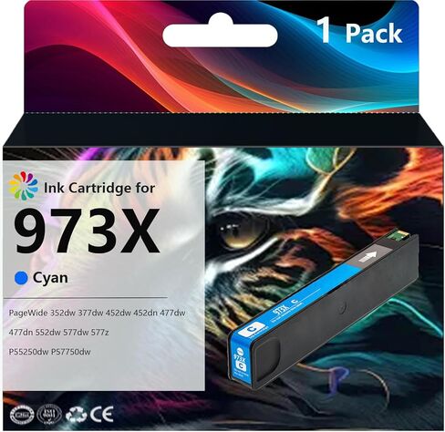 خراطيش حبر 973X متوافقة مع خرطوشة الحبر HP 973 X لطابعات HP PageWide 352dw 377dw 452dw 452dn 477dw 477dn 552dw 577dw 577z أرجواني in Kuwait