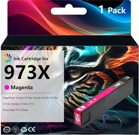 خراطيش حبر 973X متوافقة مع خرطوشة الحبر HP 973 X لطابعات HP PageWide 352dw 377dw 452dw 452dn 477dw 477dn 552dw 577dw 577z أرجواني in Saudi Arabia