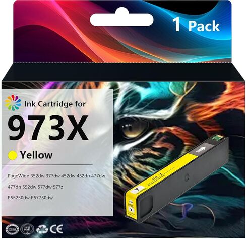 خراطيش حبر 973X متوافقة مع خرطوشة الحبر HP 973 X لطابعات HP PageWide 352dw 377dw 452dw 452dn 477dw 477dn 552dw 577dw 577z أرجواني in Saudi Arabia