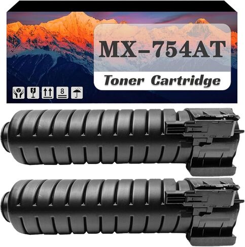 خرطوشة حبر PUCIO MX-754AT MX754AT عالية السعة متوافقة مع طابعات Sharp MX-M654N MX-M754N (عبوة من قطعتين) in Kuwait