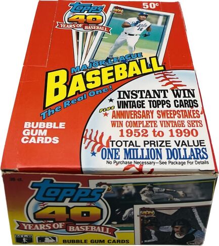 1991 Topps Wax Pack 36-Count Baseball Box Chipper Jones Rookie Year in Kuwait