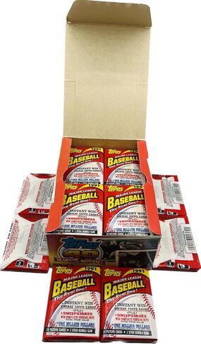 1991 Topps Wax Pack 36-Count Baseball Box Chipper Jones Rookie Year in Kuwait