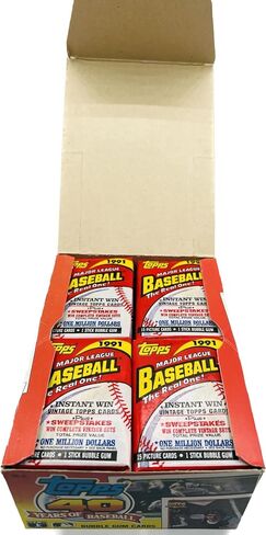 1991 Topps Wax Pack 36-Count Baseball Box Chipper Jones Rookie Year in Kuwait