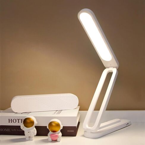 LED Desk Lamp for Office Home & Foldable & Portable Light, LED Desk Light Strip, 3 Brightness Dimmable Small Desk Lamp Wireless Reading Lamp, White in Saudi Arabia