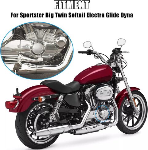 Domed Points Cover, PSLER Motorcycle Ignition Engine Timing Points Cover for Softail Bigtwin, 2-Hole, Chrome in Saudi Arabia