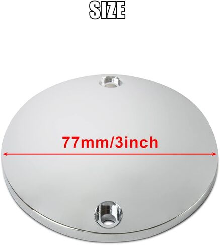 Domed Points Cover, PSLER Motorcycle Ignition Engine Timing Points Cover for Softail Bigtwin, 2-Hole, Chrome in Saudi Arabia