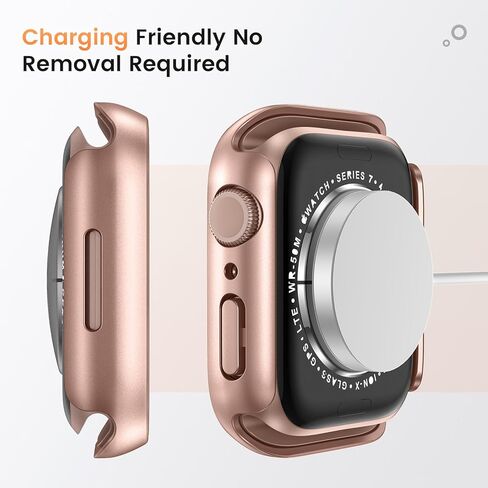 [2 Pack] Goton Waterproof Privacy Case for Apple Watch Series 9 8 7 45mm, Hard PC Bumper with HD [True 28°Anti Spy] Private Tempered Glass Screen Protector for iWatch Cover Accessories Women Men in Kuwait