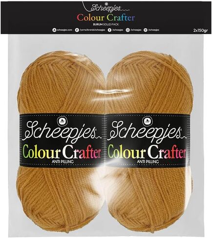 Scheepjes Colour Crafter Solid Pack, 2 x 150 g (5.29 oz) Zandvoort Beige, 1 Pack in Saudi Arabia