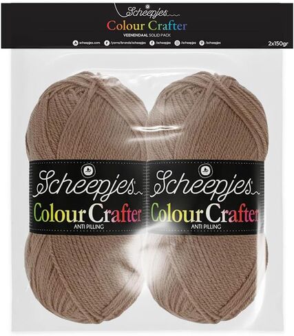 Scheepjes Colour Crafter Solid Pack, 2 x 150 g (5.29 oz) Zandvoort Beige, 1 Pack in Saudi Arabia