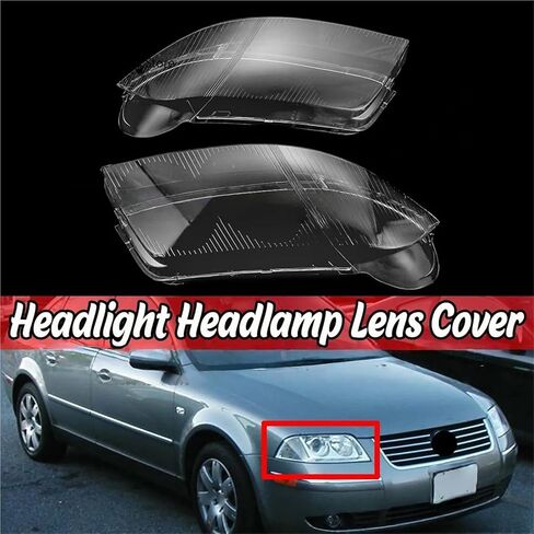 Left/Right/Pair Headlight Headlamp Lens Cover Replacement Compatible For VW Passat B5.5 2000-2005 Headlamp Cover Shell(1Pcs Right Side) in Saudi Arabia