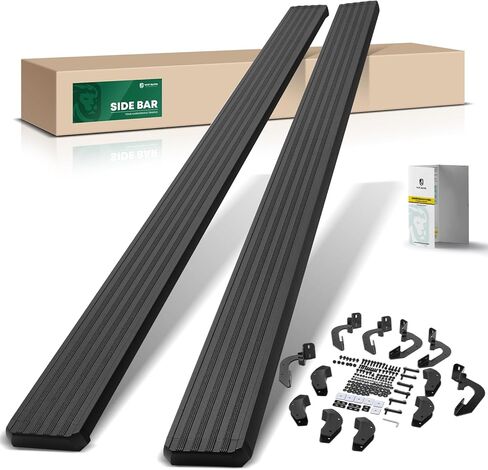 YHTAUTO 5 Inch Running Boards Side Steps Compatible with Dodge Ram 1500 2009-2018, Ram 1500 Classic 2019-2023, Extended/Quad Cab, Aluminum Black Powder Truck Cab Side Step Rails in Saudi Arabia