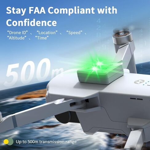 Holy Stone FAA Compliant Remote Identification broadcast Module Spare Parts for GPS Drones with Camera for Adults 4K, Remote ID broadcast Module Parts comply with US FAA Regulation; No worry about FAA in Kuwait