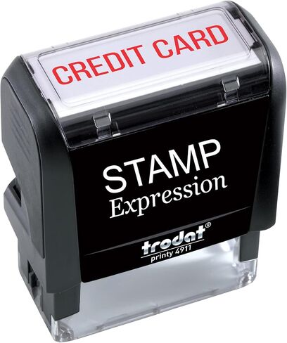 StampExpression - ختم مطاطي ذاتي التحبير لمكتب بطاقة الائتمان - حبر أحمر (A-5688) in Saudi Arabia