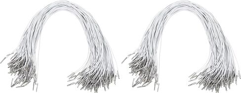 EXCEART 100pcs Elastic Barbed Cord Stretch Round String with Silver Dual Metal Barbs Fasteners for Masks Hats Hoodie Menus Badges Signs Making Binding Hanging in Saudi Arabia