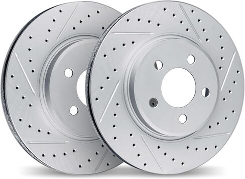 Dynamic Friction Company Brake Rotors For 2013 INFINITI JX35; 2014-2023 INFINITI Q50; 2017-2022 INFINITI Q60; 2016-2017 INFINITI QX50| Front Drilled Slotted Disc Brake Rotors| Brakes and Rotors in Saudi Arabia