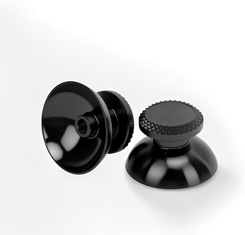 2 Pack Metal Analog Thumbsticks for Handheld Game Controllers, Aluminum Grip Sticks, Metallic Joystick Replacement Accessories (Silver) in Saudi Arabia