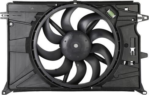 SCITOO Electric Radiator Condenser Cooling Fan Assembly for 2016-2018 for Fiat for 500X 1.4L 2015-2018 for Jeep for Renegade 1.4L fit 623530,621-569,68248150AA,CH3115181 in Saudi Arabia