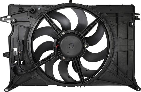 SCITOO Electric Radiator Condenser Cooling Fan Assembly for 2016-2018 for Fiat for 500X 1.4L 2015-2018 for Jeep for Renegade 1.4L fit 623530,621-569,68248150AA,CH3115181 in Saudi Arabia