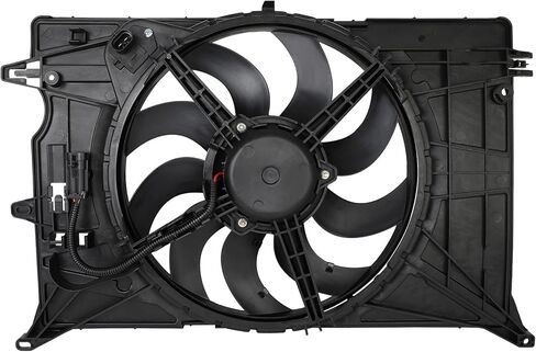 SCITOO Electric Radiator Condenser Cooling Fan Assembly for 2016-2018 for Fiat for 500X 1.4L 2015-2018 for Jeep for Renegade 1.4L fit 623530,621-569,68248150AA,CH3115181 in Saudi Arabia