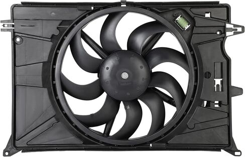 SCITOO Electric Radiator Condenser Cooling Fan Assembly for 2016-2018 for Fiat for 500X 1.4L 2015-2018 for Jeep for Renegade 1.4L fit 623530,621-569,68248150AA,CH3115181 in Saudi Arabia