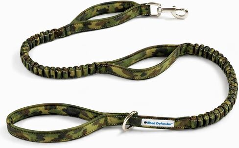 مقود بنجي ممتص للصدمات من Shed Defender - ثلاثة مقابض مرور مبطنة، مصممة في الولايات المتحدة الأمريكية، تمتد من 4 إلى 7 أقدام، مقود مرن للكلاب، خياطة عاكسة، كلب كبير وسلالة صغيرة، شديد التحمل، أسود in Kuwait