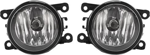 KUAFU Pair Fog Lights W/Molding Compatible with 2012-2015 Honda Pilot Replacement for AC2592111 HO1038145 Plastic+Glass Bumper Fog Lamps Driver & Passenger Side Clear Lens+Silvery Molding in Saudi Arabia